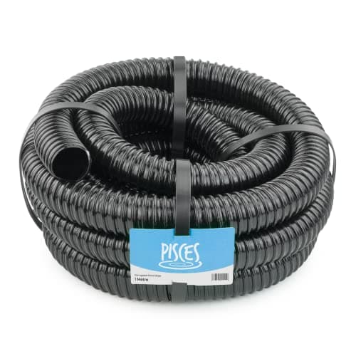 Image of Pisces 50mm (2 inch) Black Pond Corrugated Flexible Hose Pipe - by The metre