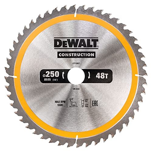 Image of DEWALT 250mm x 30mm 48T Circular Saw Blade, DT1957-QZ
