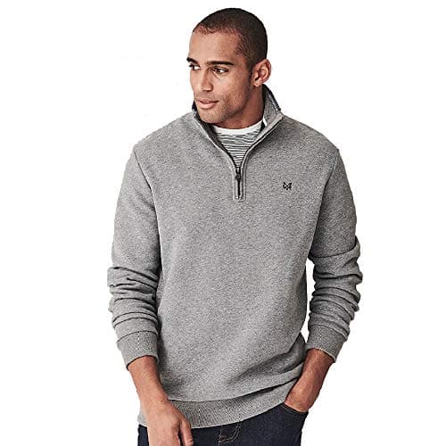 Image of Crew Clothing Classic Half Zip Sweatshirt - Grey Marl XL Grey Marl