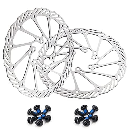 Image of GoHZQ Bike Disc Brake Rotor 160/180/203mm 2 Packs Stainless Steel Bicycle Rotors with 12 pcs Screws for Most Bicycle Road Bike Mountain Bike BMX MTB (160mm)