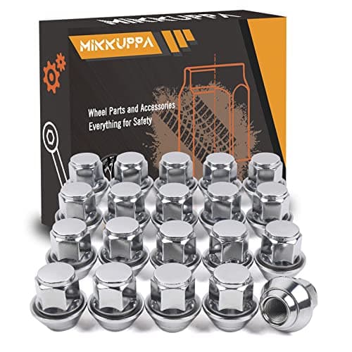 Image of MIKKUPPA M12x1.5 Alloy Wheel Nuts - 19mm Hex Replacement for Ford, fiesta, Kuga, Alloy Wheels (20Pcs, Chrome)