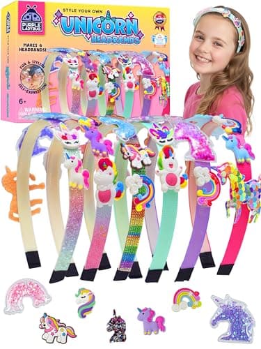 Image of Purple Ladybug Make Your Own Unicorn Headband - Unicorn Gifts for Girls Age 5-11, Arts and Craft Kits for Kids, Birthday Gifts for 5 6 7 8 9 10 11 Year Old Girls