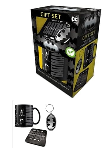 Image of Batman Gift Set (Mug, Coaster & Keychain) – Official Merchandise, Premium Ceramic Mug, Coaster, and Keychain Featuring Iconic Batman Logo, Ideal for Home, Office, or Daily Use