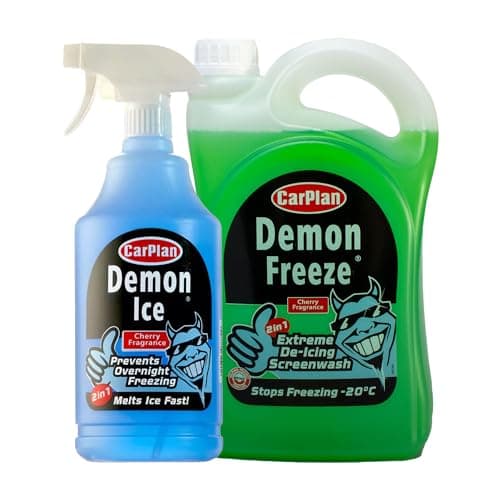 Image of CarPlan Demon Ice, Ice Preventer and De-Icer, 1L (Pack of 1) & CarPlan Demon Freeze, Winter Screenwash and De-Icer, 2.5L (Pack of 1) - Winter Car Care Bundle/Kit