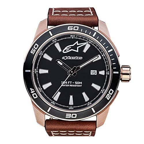 Image of Alpinestars Brown Tech 3H Leather Watch