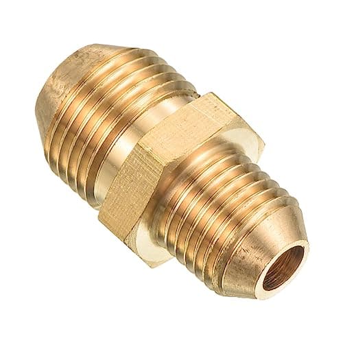 Image of PATIKIL Pipe Fitting, M18 to M14 Male Thread Hex Extension Connector Adapter 1.34 Inch for Garden Water Pipes, Gold