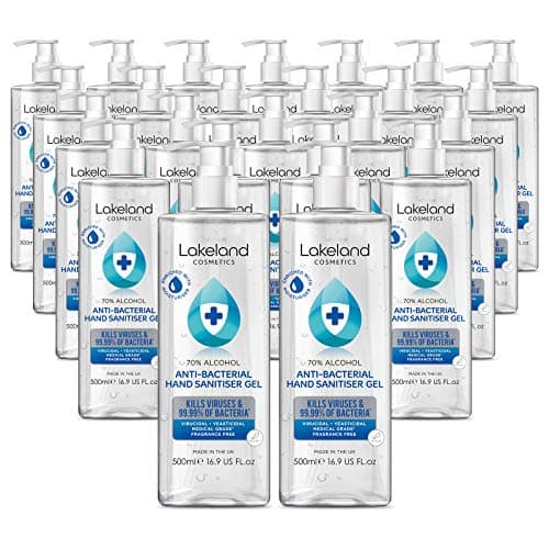 Image of 70% Alcohol Hand Sanitiser Gel - 500ml Pump Bottle - Certified Surgical/Medical Grade - Made in the UK (Pack of 24)