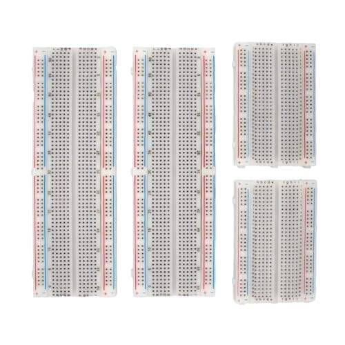 Image of MMOBIEL 4pcs Solderless PCB Breadboards Prototype Circuit Kit 2x830 Point & 2x400 Point - Compatible with DIY Arduino, Raspberry Pi 2/3 / 4/5 Projects Proto Shield Distribution - Connecting Blocks