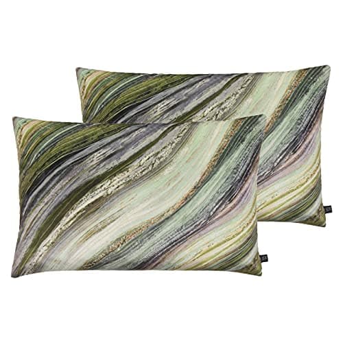 Image of Prestigious Textiles Heartwood Feather Filled Cushions (Twin Pack), Polyester, Evergreen