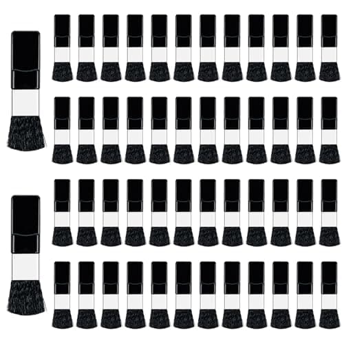 Image of 50Pcs Disposable Cosmetic Brush Small Blush Brushes Mini Cosmetic Brush Makeup Portable Powder Brush for Mixing Liquid, Cream or Powder Cosmetics (Black)