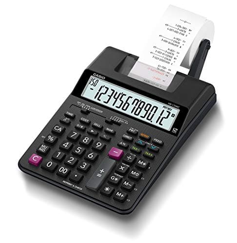 Image of Casio HR-170RC Mini Desktop Printing Calculator, Small,Black