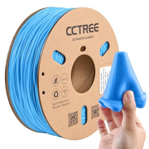 Image of CCTREE TPU Filament 1.75mm, Flexible Soft Shore 95A Hardness 3D Printer Filament, Dimensional Accuracy +/- 0.03 mm, 1KG Spool (2.2 lbs), Sky Blue