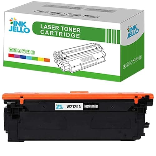 Image of Inkjello W2120A / 212A With Chip With Chip Toner Cartridge For Printer, Compatible With HP Colour LaserJet Enterprise Flow MFP M578c M554dn M554dn2e M555dn M555x MFP M578dn MFP M578f Black (1 Pack)