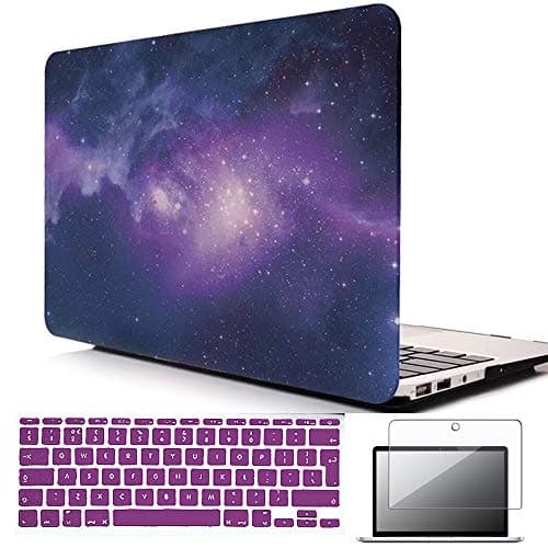 Image of FINDING CASE Bundle 3 In 1 Rubberized Matte Hard Shell Case for MacBook Air 11 inch A1370 / A1465,11.6” Case + UK/EU layout Silicone Keyboard Cover + Screen Protector (universal space 01)