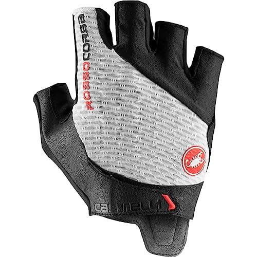 Image of CASTELLI 4521024 ROSSO CORSA PRO V GLOVE Men's Gloves WHITE BLACK XL