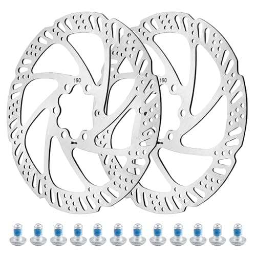 Image of GTNCE 2PCS Bike Disc Brake Rotor 160mm - Stainless Steel Bicycle Brake Rotors with 12 Bolts, 6-Bolt G3 Design, Compatible with Road Bike, Mountain Bike, MTB, BMX, Hybrid Bikes