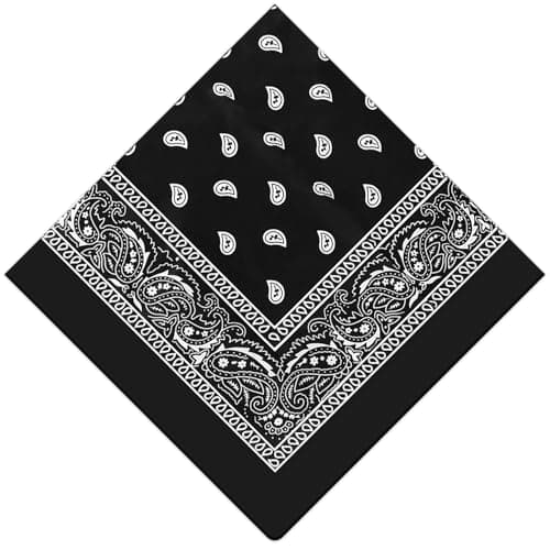 Image of Sularpek Paisley Bandana - Premium Stylish & Versatile Multifunctional Headbands, Outdoor Sports Square Bandana Pirate Head Scarf for Men Women Hip-Hop Sporting (Black)
