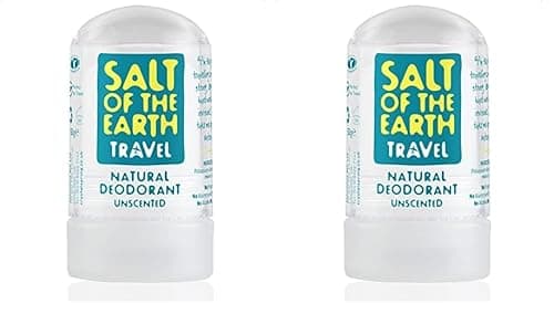 Image of Salt of the Earth - Travel Sized Natural Deodorant Crystal - Fragrance Free, Vegan, Long Lasting Protection, Leaping Bunny Approved - Unscented - 50g (Pack of 2)