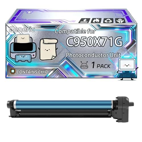 Image of C950X71G Photoconductor Unit Compatible for Lexmark C950de X950de X952de X954de Printers, With Chip, 80000 Pages, Vibrant Colours (1 Pack Black)