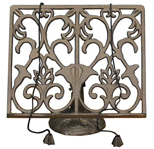 Image of Selections Cast Iron Ornamental Cook Book Stand Recipe Holder