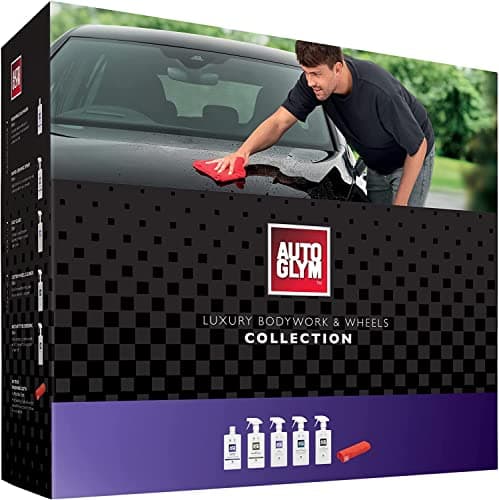 Image of Autoglym Luxury Bodywork & Wheels Collection, 6-Piece Car Cleaning Kit, Car Cleaning Gift Set Includes Foaming Car Wash-500ml, Rapid Ceramic Spray-500ml, Fast Glass-500ml & More