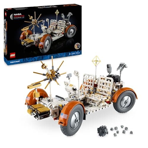 Image of LEGO Technic NASA Apollo Lunar Roving Vehicle – LRV, Space Rover Model Kit for Adults to Build, Collectible Home or Office Decor Set, Gift for Men, Women, Him and Her 42182
