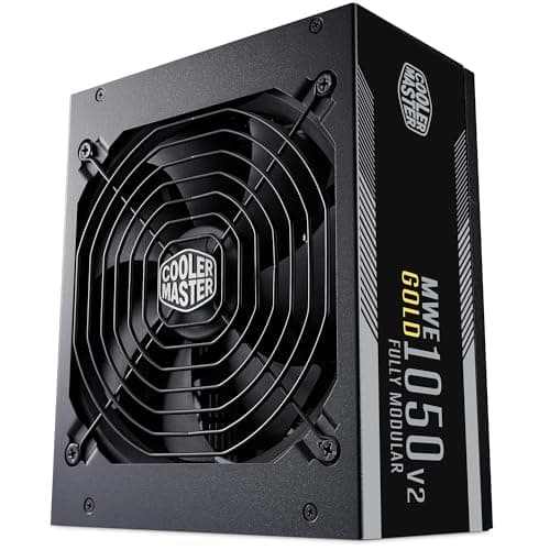 Image of Cooler Master MWE Gold 1050 V2 ATX 3.1 Fully Modular PSU (UK Plug) - ATX 3.1 Support, 80 PLUS Gold 1050W Power Supply, PCIe 5.1 Cabling, 140mm FDB Fan, High-Temperature Threshold, 10 Year Warranty