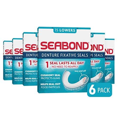Image of Seabond Denture Fixative Seals - Original - 15 Lowers - Pack of 6