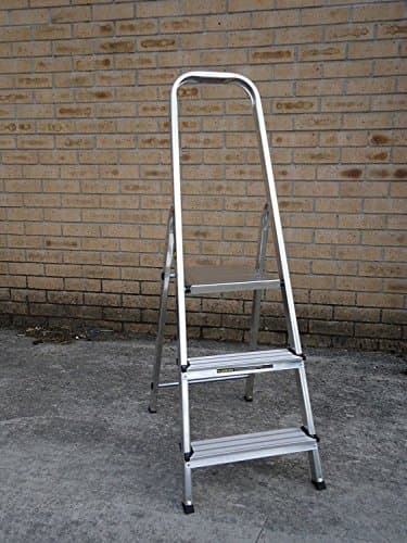 Image of Youngman 3 Tread Atlas Trade Light Weight Aluminium Platform Step Ladder