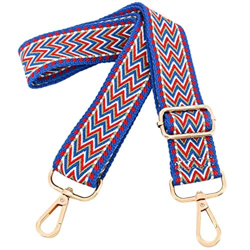 Image of ROYGBCP Replacement Purse Strap Shoulder Strap Adjustable Crossbody Strap for Women Crossbody Wide Shoulder Bag, Multicolor