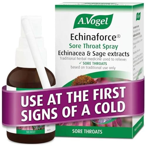 Image of A.Vogel Echinaforce Sore Throat Relief Spray | Use at First Signs of a Cold | Fresh Echinacea & Sage | 136 Sprays