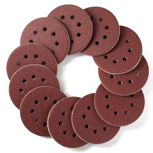 Image of S SATC Sanding Discs 80 Grit 110Pcs Orbital Sander Discs 125mm Hook and Loop Round Orbital Sander Pads for Sanding