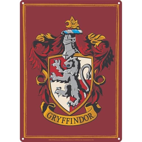 Image of Half Moon Bay | Harry Potter | Gryffindor | Gryffindor Metal Art Sign | Official Merchandise | Home decor | Bedroom Poster