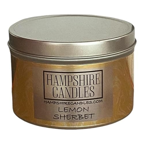 Image of Lemon Sherbet Candle Tin | Highly Scented | Soy Wax | Vegan & Cruelty Free | Handmade in UK | Burn Time 35+ Hours