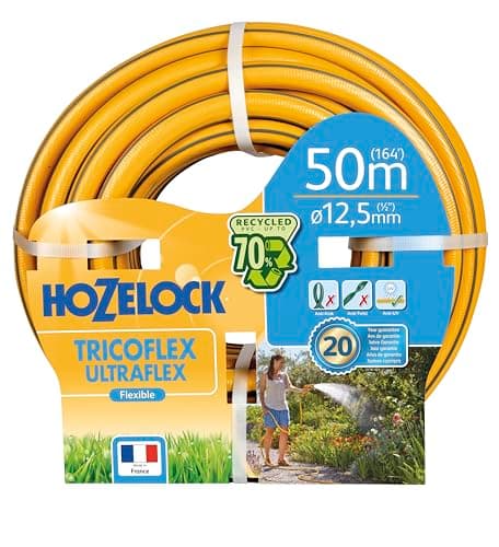 Image of Hozelock Tricoflex Ultraflex Hose, Yellow, 12.5 mm x 50 m
