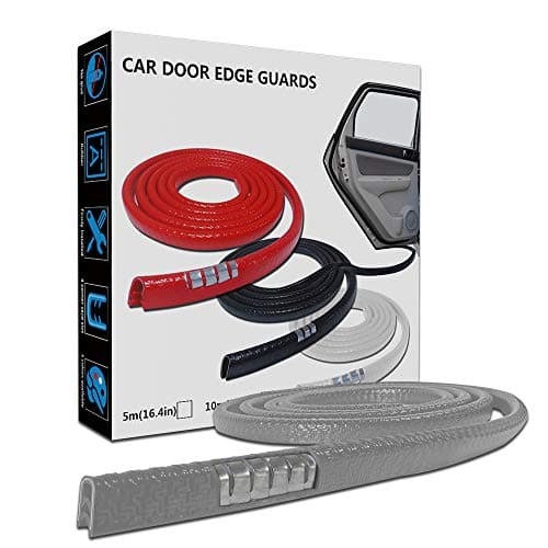 Image of LEADTOPS Car Door Edge Guards, 16.4FT 5M U Shape Moulding Rubber Edge Trim Car Door Protector Guard,Light Grey