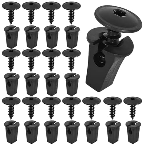 Image of 30 Pcs Screw Bolt Retainer, Car Retainer Clips, Car Body Fender Screws, Screw and Nut Clip Kit, Splash Guard Bumper Shield Retainers Screw Retainer Clips, Compatible with V-W N90974701