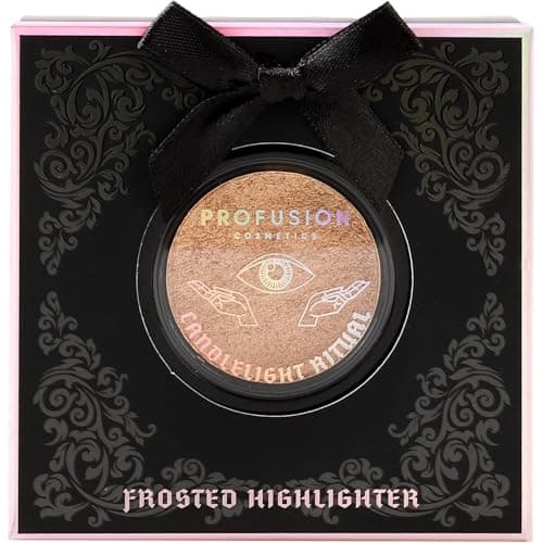 Image of Profusion Cosmetics Rituals Candlelight Frosted Highlighter, Achieve Radiant Skin with Premium Highlighter, Ultra Reflective and Shimmery Makeup kit with Long Wearing, Buildable Coverage, Ritual