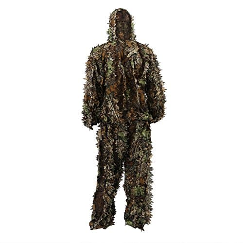 Image of Zicac 3D Leaves Ghillie Camouflage Clothing Tops Pants Jacket Hunting Paintball Airsoft (Leafty Green, for tall 5.9-6.2ft)