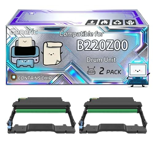 Image of B220Z00 Drum Unit Compatible for Lexmark B2236dw MB 2200 Series MB 2236 adw MB 2236 adwe MB 2236 i MB 2236 Series Printers, With Chip, 12000 Pages, Vibrant Colours (2-Pack Black)