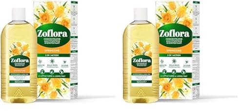 Image of Zoflora Springtime 500ml, Concentrated 3-in-1 Multipurpose Disinfectant Kills 99.9% of Bacteria & Viruses (Pack of 2)