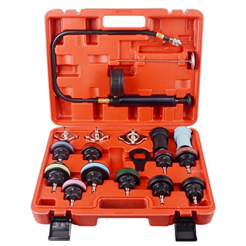 Image of DAYUAN 18 Pcs Radiator Pressure Tester Tool Kit Cooling System Testing Tool Vacuum Vehicle Universal for Most Car Brands
