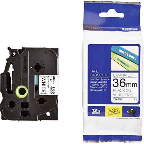 Image of Brother TZe-261 Labelling Tape Cassette, 36 mm (W) x 8 m (L), Laminated, Brother Genuine Supplies - Black on White