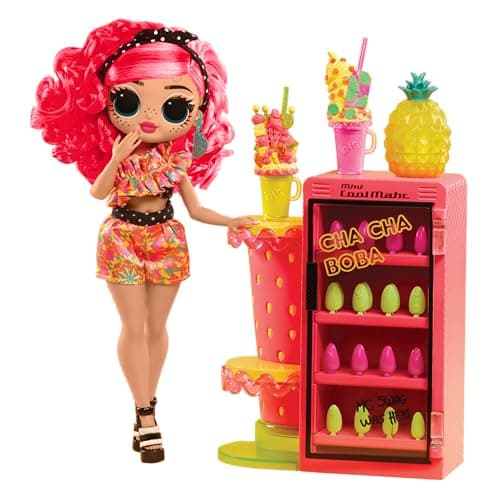 Image of L.O.L. Surprise! OMG Sweet Nails – Pinky Pops Fruit Shop - With 15 Surprises including Real Nail Polish, Press On Nails, Sticker Sheets, Glitter, 1 Fashion Doll, and More – Great for Kids Ages 4+
