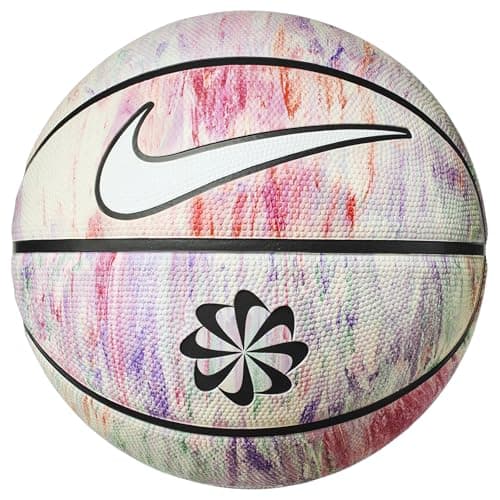 Image of Nike Everyday Playground Basketball 8P Next Nature – Outdoor Basketball Ball – Robust Street Basketball – Delivered Deflated, Multi/White/Black/White, 7