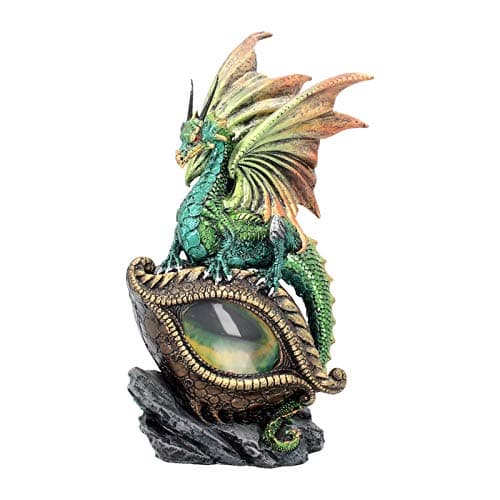 Image of Nemesis Now U2023F6 Eye Of The Dragon Green Figurine 25cm Green