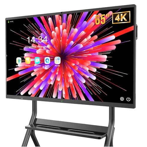 Image of YIXZSWD SmartBoard 65 inch 4K UHD Interactive Whiteboard, 8GB RAM+128GB ROM Wireless Electronic Digital Smart Board, Android 13, Support WiFi/Bluetooth/HDMI, for Meeting Offiice Classroom Home