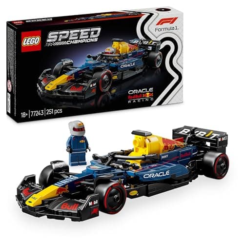 Image of LEGO Speed Champions Oracle Red Bull Racing RB20 F1 Race Car Model with a Collectible Formula 1 Driver Minifigure - Display Set for Adult Motorsport & Racing Fans 77243