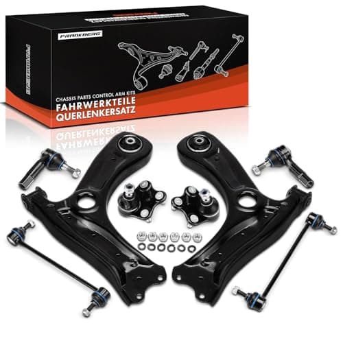 Image of Frankberg 8x Control Arm Set Front Left Right Compatible with A1 Sportback Ibiza IV Ibiza IV ST Toledo IV Rapid Spaceback Polo Saloon Replace# 6R0407151F