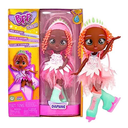 Image of BFF by Cry Babies Daphne - Collectible Fashion Doll with Long Hair, Fabric Clothes and 9 Accessories-Gift Toy for Girls and Boys +3 Years